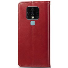 Шкіряний чохол-книжка GETMAN Gallant (PU) для TECNO Camon 16 SE – Червоний