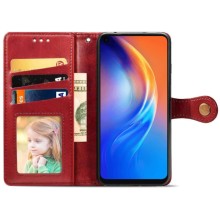 Шкіряний чохол-книжка GETMAN Gallant (PU) для TECNO Camon 16 SE – Червоний