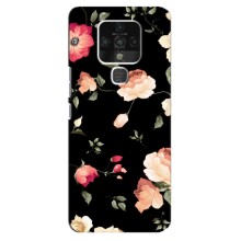 Чохли з квітами для TECNO Camon 16 SE (VPrint) (Трояндочки)