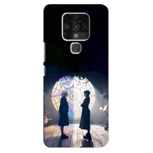 Чехлы Венсдей на TECNO Camon 16 SE Уэнсдей (AlphaPrint) (Уэнздей и Инид)