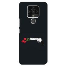 Чехлы (ART) Цветы на TECNO Camon 16 (VPrint) (Неожиданные цветы)