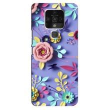 Чехлы с Цветами для TECNO Camon 16 (VPrint) (Цветочный дизайн)