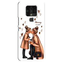 Чехол с печатью для TECNO Camon 16 - (Мама с ребенком) (AlphaPrint) (Дочка и мама)