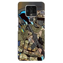 Чехлы с картинкой ЗСУ для TECNO Camon 16 (AlphaPrint) (Воин ВСУ)
