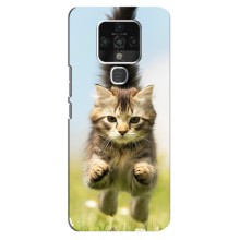 Чехлы с Котиками для TECNO Camon 16 (VPrint) (Прыжок кота)