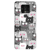 Чехлы с Котиками для TECNO Camon 16 (VPrint) (Рисованные котики)