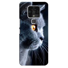 Чехлы с Котиками для TECNO Camon 16 (VPrint) (Серый Кот)