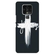 Чехол для TECNO Camon 16 (AlphaPrint) - (Христианские) (Иисус)
