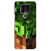Чехол Майнкрафт на TECNO Camon 16 (AlphaPrint) Minecraft (текстура Майнкрафт)