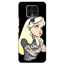 Чехол с печатью для TECNO Camon 16 - (Мода) (AlphaPrint) (Девочка в тату)