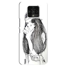 Чехол с печатью для TECNO Camon 16 - (Мода) (AlphaPrint) (Фото девочки)
