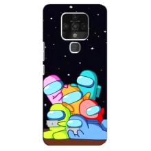 Чехол Амонг Ас для TECNO Camon 16 (AlphaPrint) (Скины в космосе)