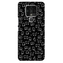 Чехол с принтом для TECNO Camon 16 (AlphaPrint) Модные коты (Меленькие котики)