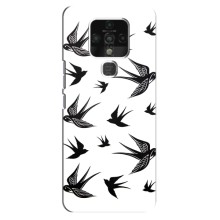 Чехол с птицами на TECNO Camon 16 (VPrint) (Ласточки)