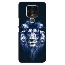 Чехол со Львом для TECNO Camon 16 (VPrint) (Синий Лев)