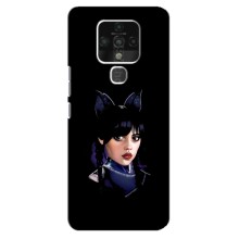 Чехлы Венсдей на TECNO Camon 16 Уэнсдей (AlphaPrint) (серьезная Уэнздей)