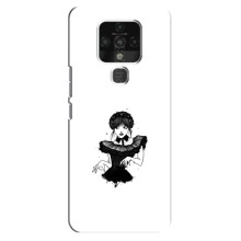 Чехлы Венсдей на TECNO Camon 16 Уэнсдей (AlphaPrint) (танец Уэнздей)