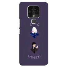 Чехлы Венсдей на TECNO Camon 16 Уэнсдей (AlphaPrint) (Уэнздей и подруга)