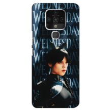Чехлы Венсдей на TECNO Camon 16 Уэнсдей (AlphaPrint) (Уэнздей кошка)