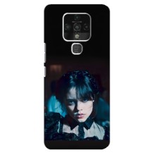 Чехлы Венсдей на TECNO Camon 16 Уэнсдей (AlphaPrint) (взгляд Уэнздей)
