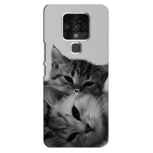 Чехол с рисунком кот на TECNO Camon 16 (Пара котов)