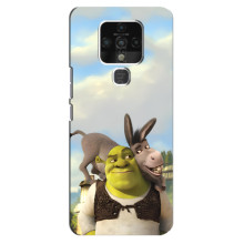 Чехол с мультфильмом Шрек на TECNO Camon 16 – Шрек и осел