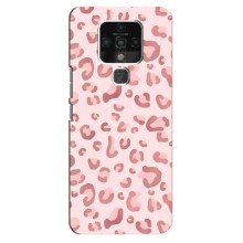 Чехол с розовым рисунком для TECNO Camon 16 (Розовый леопард)