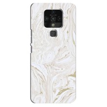 Мраморный чехол на TECNO Camon 16 (VPrint) (Белый мрамор)