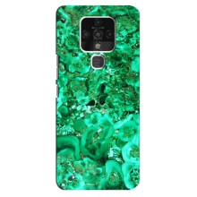 Мраморный чехол на TECNO Camon 16 (VPrint) (Салатный Мрамор)