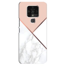 Мраморный чехол на TECNO Camon 16 (VPrint) (Тройной мрамор)