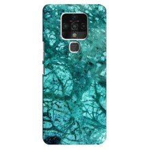 Мраморный чехол на TECNO Camon 16 (VPrint) (Зеленый мрамор)