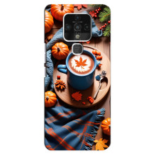 Чехол с уникальным дизайном «Осень с кофе» для TECNO Camon 16 – Кофе и тыквы