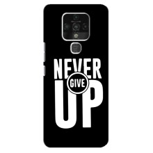 Силіконовый Чохол на TECNO Camon 16 з картинкою НАЙК (Never Give UP)