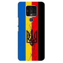 Украинские Чехлы для TECNO Camon 16 с картинкой УПА (AlphaPrint) (Флаг УПА)