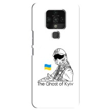 Защитные чехлы (Призрак Киева) для TECNO Camon 16 (AlphaPrint) (Летчик Киева)