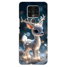 Яркий чехол для TECNO Camon 16 с Зимними Оленятами – Блистающий оленёнок