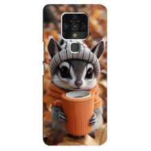 Печатный чехол «Зверята с кофе» для TECNO Camon 16