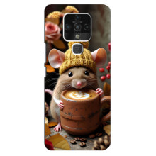 Печатный чехол «Зверята с кофе» для TECNO Camon 16 – Медведь с кофе