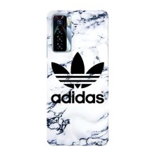 Чохли Адидас для TECNO Camon 17 Pro (AlphaPrint) (Адідас на мраморі)