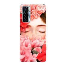 Чехлы (ART) Цветы на TECNO Camon 17 Pro (VPrint) (Очі в квітах)