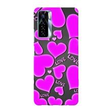 Чехлы для любимой на ТЕКНО Камон 17 Про (VPrint) (Pink hearts)