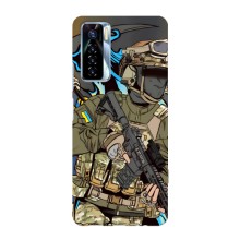 Чехлы с картинкой ЗСУ для TECNO Camon 17 Pro (AlphaPrint) (Воїн ЗСУ)