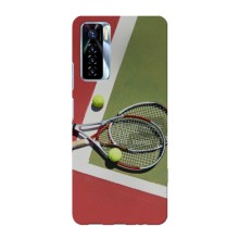 Чехлы с принтом Спортивная тематика для TECNO Camon 17 Pro – Ракетки теннис