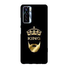 Чехол (Корона на чёрном фоне) для Техно Камон 17 про – KING