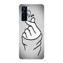 Чехол с принтом для TECNO Camon 17 Pro (AlphaPrint - Знак сердечка)