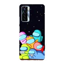 Чохли Амонг Ас для TECNO Camon 17 Pro (AlphaPrint) (Скіни в космосі)