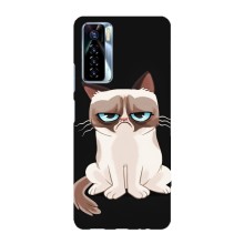 Чохол з принтом для TECNO Camon 17 Pro (AlphaPrint) Модні коти (Сумний кіт)