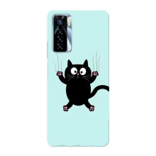 Чохол з принтом для TECNO Camon 17 Pro (AlphaPrint) Модні коти (Падаючий кіт)