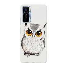 Чохол з пташками на TECNO Camon 17 Pro (VPrint) (Мила Сова)