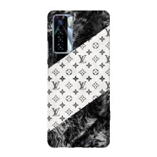 Чехол Стиль Louis Vuitton на TECNO Camon 17 Pro (LV на белом)